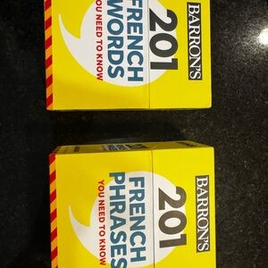 Barron's 201 French Words and Phrases Flashcards - Yellow